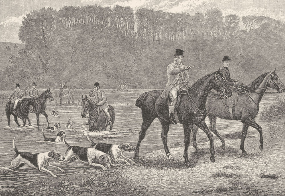 NORTHUMBERLAND. Hunting on Coquetside 1901 old antique vintage print picture